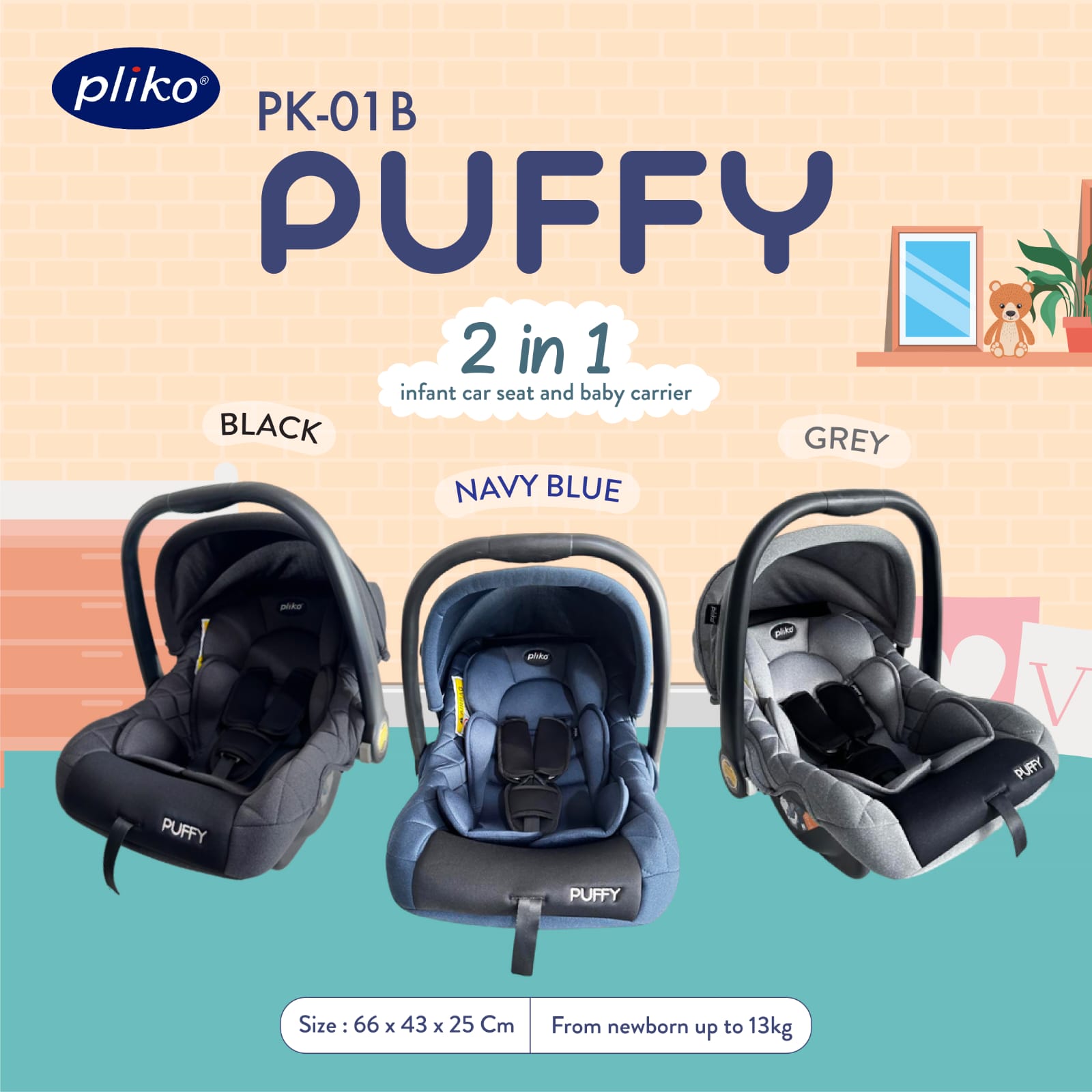 New Baby Carrier Pliko Puffy PK-01B