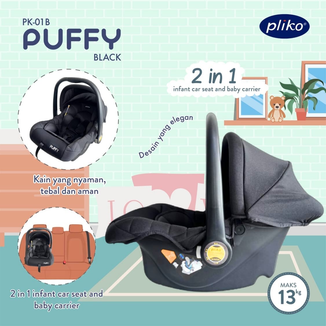 New Baby Carrier Pliko Puffy PK-01B